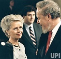 Judge Robert Bork talks with his wife Mary Ellen during confirmation ...