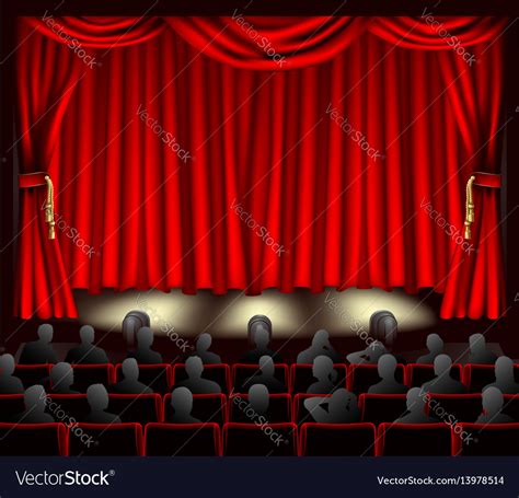 Theatre With Audience Royalty Free Vector Image