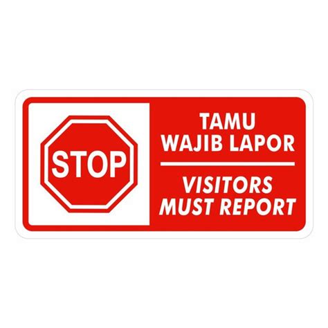 Jual Rambu Sign Tamu Wajib Lapor Cm X Cm Stop Plat Alumunium Jakarta Barat Persada