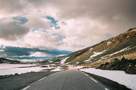 Aurlandsfjellet Norway Open Road Aurlandsfjellet Scenic Route Road