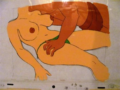 Heavy Metal Movie Den And Katherine Topless Production Cel In Thomas
