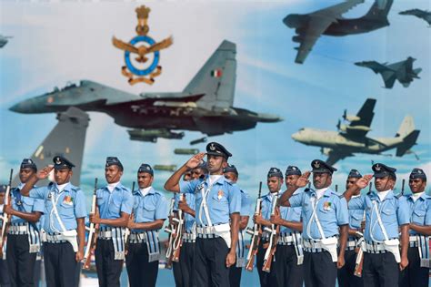 Iaf Personnel During The 86th Air Force Day Parade Indian Air Force