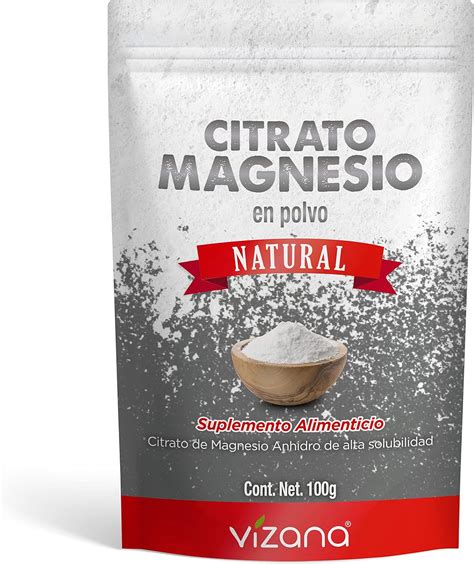Vizana Nutrition Citrato De Magnesio En Polvo Trimagnesio Citrato