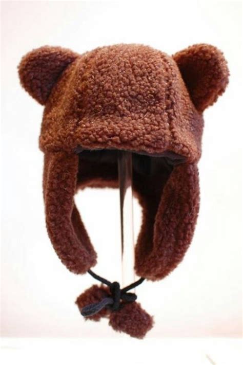 Brown Bear Ear Hat Etsy Uk