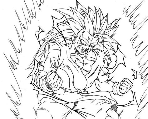 Imagen De Goku Fase 4 Para Iluminar Y Dibujar Dibujos De Reverasite