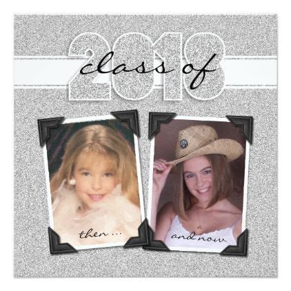 Do you want close relatives and a few friends, or a large graduation party with many friends and you can make your graduation invites yourself (however, if you want to use a senior picture on the you can order your graduation party invitations from the photographer that took your senior pictures. #Graduation 2018 Silver 2-SIDED Announcement - #graduation #glitter #cards #party #invitations ...