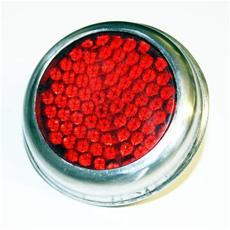 Red Reflector Pattern Lucas Red With Chrome Bezel Universal 2