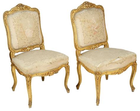 Shop salon chairs in our online store. Set of Four 19th Century Gilded Salon Side Chairs For Sale ...