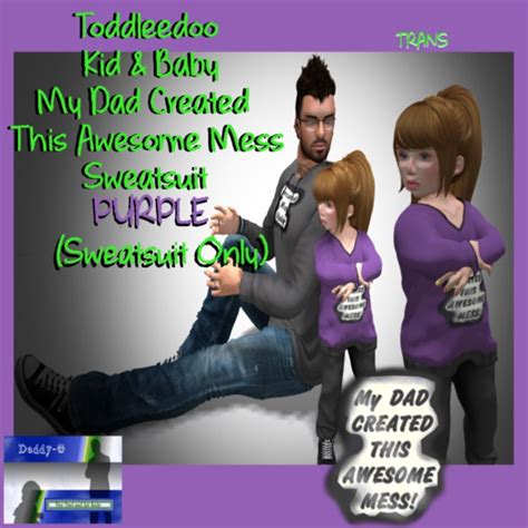 Second Life Marketplace Awesome Mess Purple Td Kid And Baby Sizes By