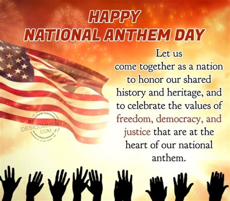 Happy National Anthem Day Let Us Come Together
