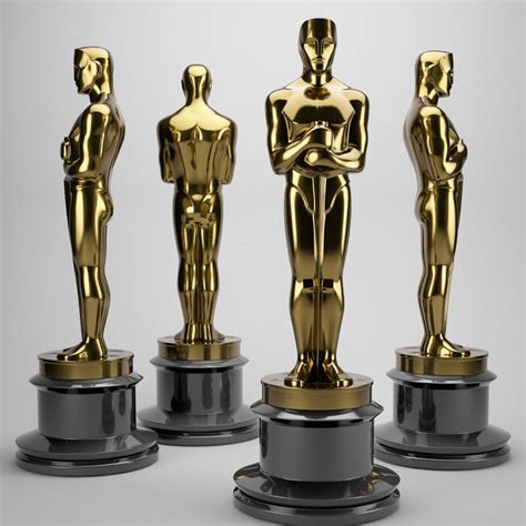 Oscar Award 3d Model On Behance Oscar Award Oscar 3d Model