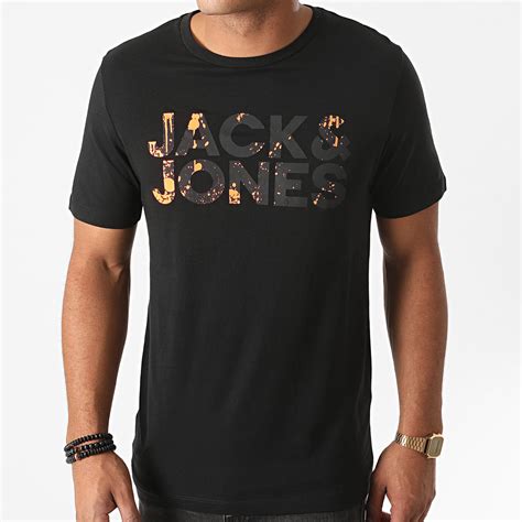 Jack And Jones Tee Shirt Splash Corp Logo Noir