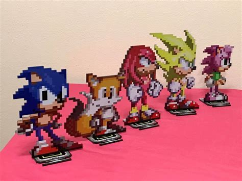 Sonic The Hedgehog Sprites Sega Video Game Inspired Etsy