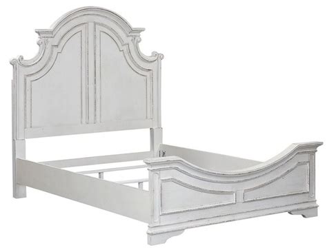 Liberty Furniture Magnolia Manor Antique White King Panel Bed Arthur