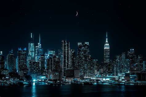 New York City Wallpaper 4k Cityscape Night City Lights 437