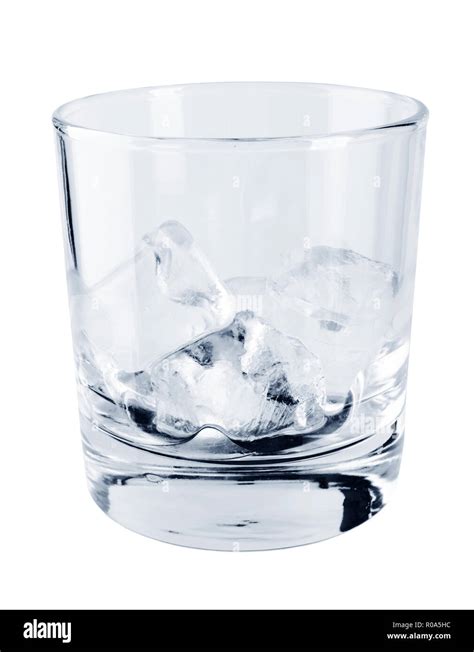Glass With Ice Cubes Isolated On White Background Stock Photo Alamy