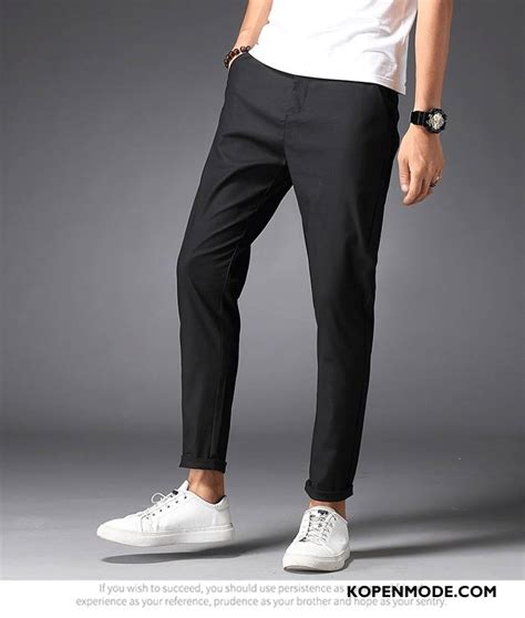 broeken heren mannen slim fit zomer dunne casual broek mini grijs goedkoop