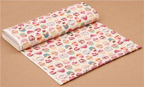 Beige Cosmo Cupcake Tea Fabric Japan Fabric By Cosmo Modes4u