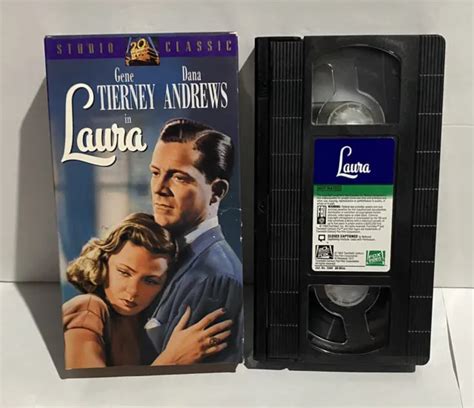 Laura Vhs Tape Studio Classic 1944 Gene Tierney Dana Andrews Tested 3