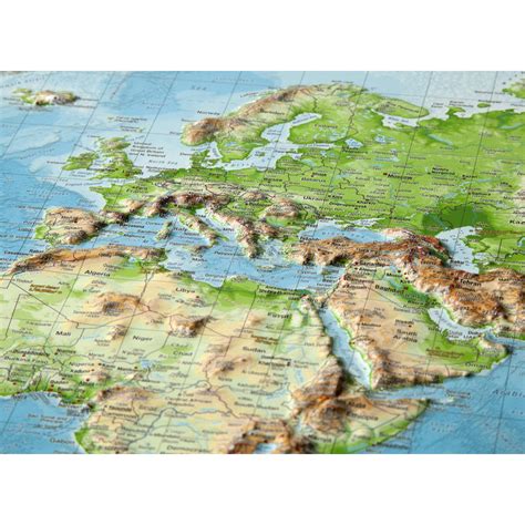 Georelief Mapa Mundial World Relief Map Large 3d