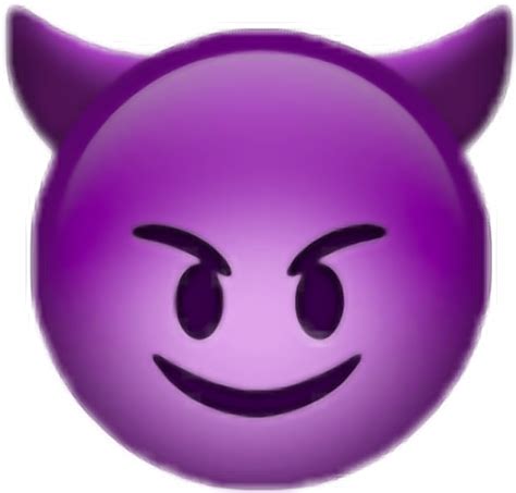 Devil Emoji Iphone Purple Sticker By Martina132003