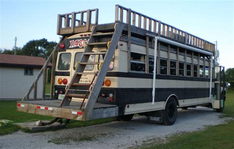 School Bus Conversion With Deck Roof Deck Project School Bus