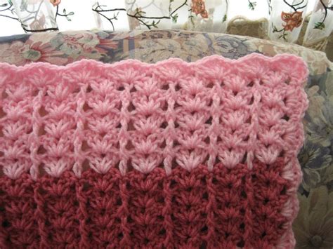 Lacy Shades Of Pink Shells Afghan Crochet Shell Stitch Afghan