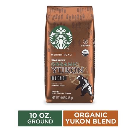 Starbucks Medium Roast Ground Coffee Organic Yukon Blend 10 Oz