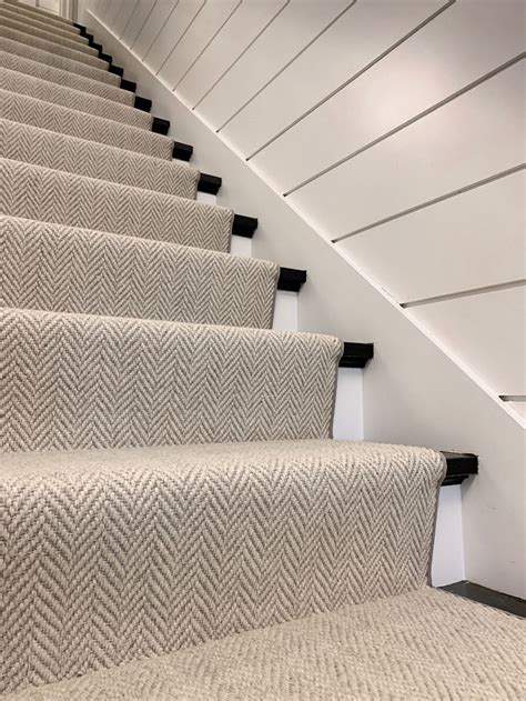 Neutral Herringbone Stair Runner Stair Runner Carpet House Styles