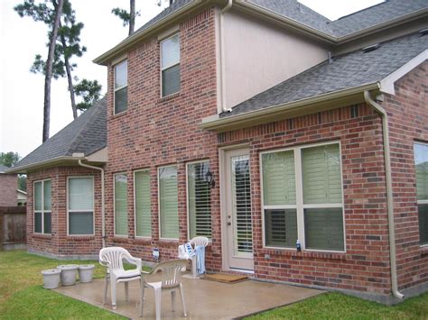 Patio Cover With Brick Columns In Houston Hhi Patio Covers