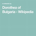 Dorothea of Bulgaria - Wikipedia | Bulgaria, Serbo croatian, The republic