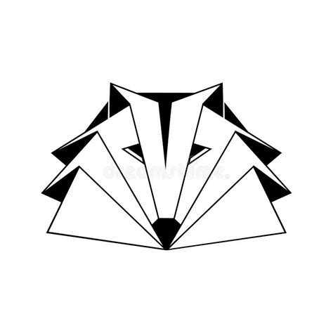 Wolf Origami Tattoo Black And White Vector Stock Vector