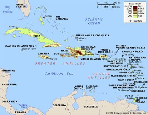 The lesser antilles are the smaller islands in the region southeast of puerto rico. West Indies | Islands, People, History, Maps, & Facts ...
