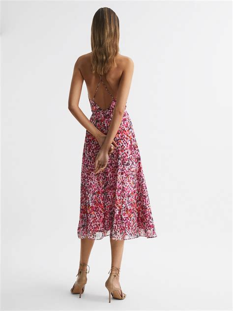 Reiss Pippa Floral Printed Midi Dress Reiss Usa