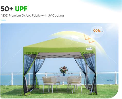 Quictent 10x10 Ez Pop Up Canopy Screen House With Netting Instant