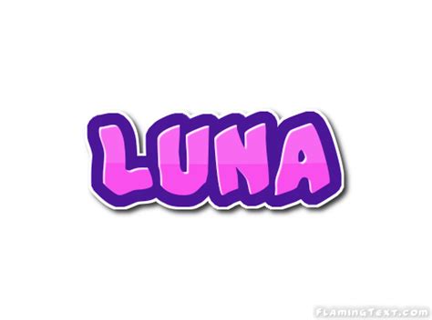 Luna Лого Бесплатный инструмент для дизайна имени от Flaming Text