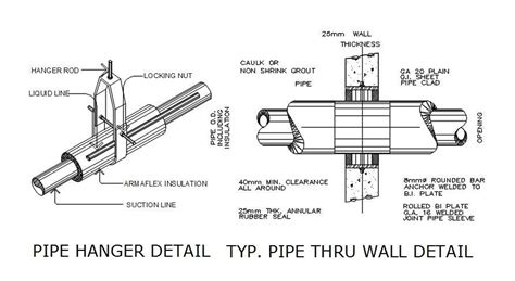 Pipe Hanger Detail Drawing Presented In This Autocad File Download