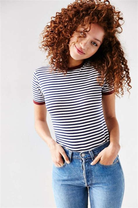 Truly Madly Deeply Jewel Stripe Ringer Tee Fashion Style Clothes