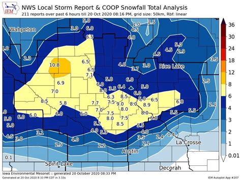 2nd Largest Daily Snowfall Record For The Twin Cities In October