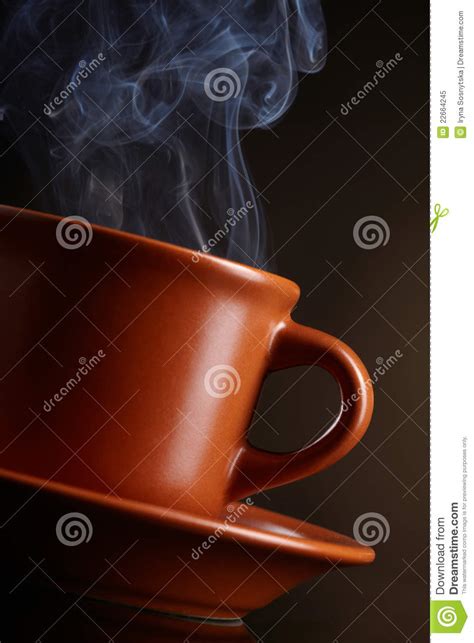 Cup Of Coffee With Smoke Stock Image Image Of Smoke 22664245