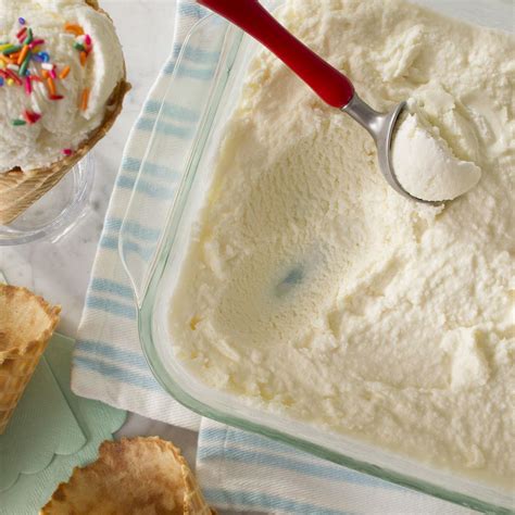 Try buttermilk ice cream instead of vanilla — it has the same richness but is balanced by a nice acidity. Homemade Vanilla Ice Cream Recipe | Taste of Home