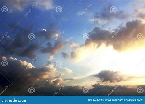Beautiful Dramatic Twilight Sky And Clouds Stock Image Image Of