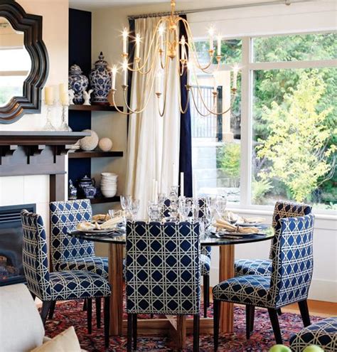 Reinvent your dining space with the retroreinvent your dining space with the retro glamour of the germaine dining chair. Navy Blue Dining Chairs - Cottage - dining room - Sarah ...
