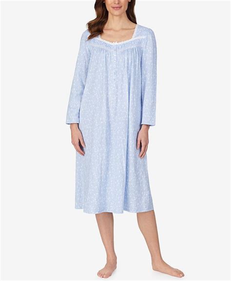 Eileen West Cotton Floral Print Nightgown Macys