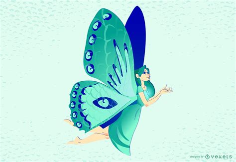 Butterfly Fairy Flying Illustration Vector Download