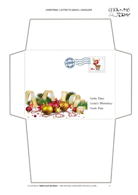 It's a super fun note from. Free printable Christmas envelope to Santa template with ...