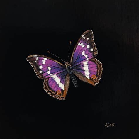 Purple Emperor Butterfly Amelia Kleiser As Art Print Or Hand Painted Oil