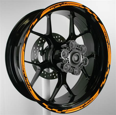 Motoinkz Wheel Stripes Rim Sticker Design 5 Wsdesign5 F14 R14 Orange