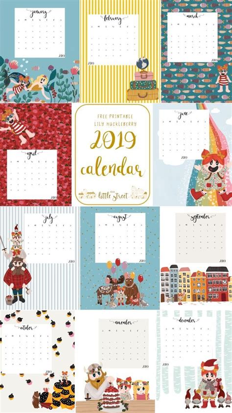 Free Printable 2019 Calendar For Kids The Adventures Of Lily