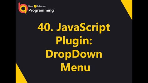 40 Javascript Pluggin DropDownMenu YouTube
